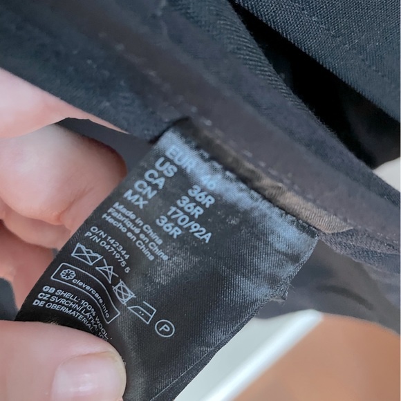 H&M Studio Black Trench Coat - Size 36R - Picture 4 of 8